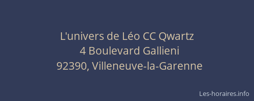 L'univers de Léo CC Qwartz