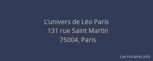 L'univers de Léo Paris