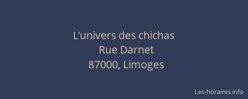 L'univers des chichas