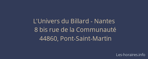 L'Univers du Billard - Nantes