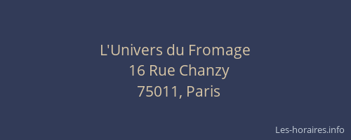 L'Univers du Fromage