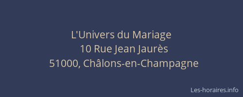 L'Univers du Mariage