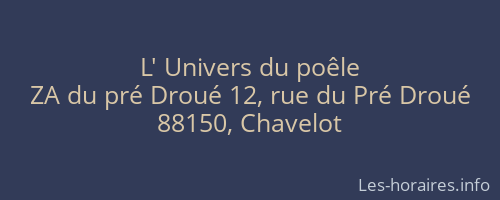 L' Univers du poêle