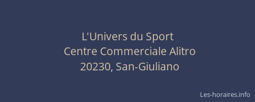 L'Univers du Sport