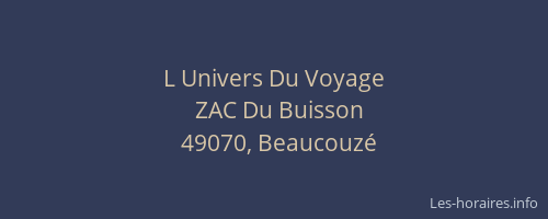L Univers Du Voyage