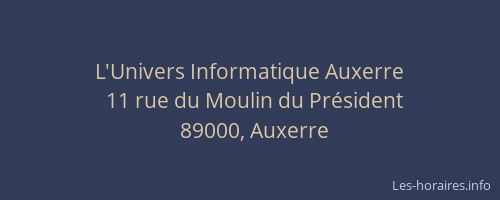 L'Univers Informatique Auxerre