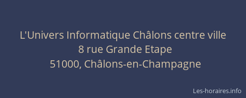 L'Univers Informatique Châlons centre ville