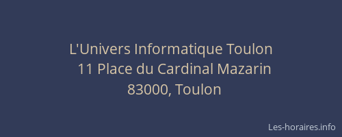 L'Univers Informatique Toulon
