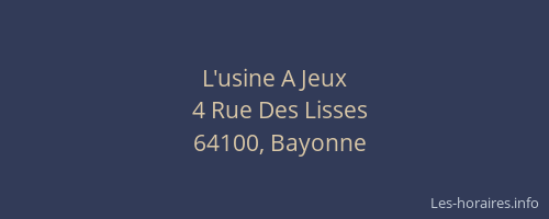 L'usine A Jeux