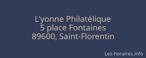 L'yonne Philatélique