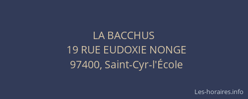 LA BACCHUS