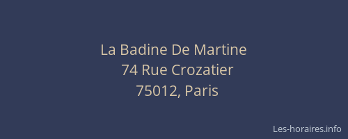 La Badine De Martine
