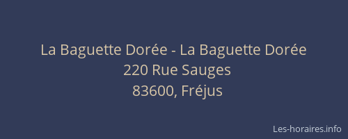 La Baguette Dorée - La Baguette Dorée