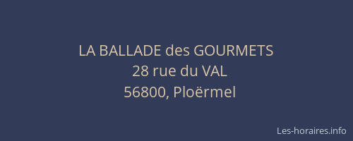 LA BALLADE des GOURMETS