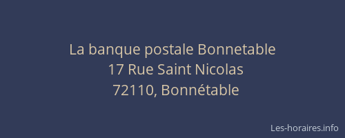 La banque postale Bonnetable