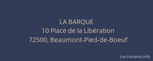 LA BARQUE