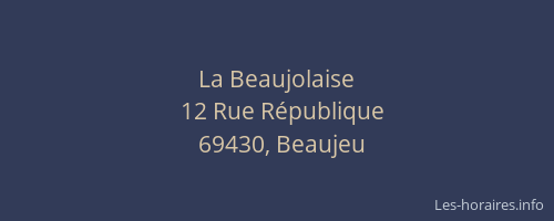 La Beaujolaise