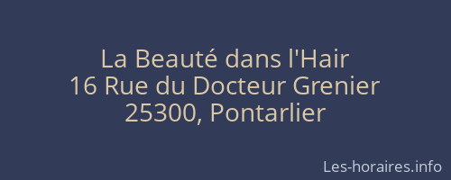 La Beauté dans l'Hair