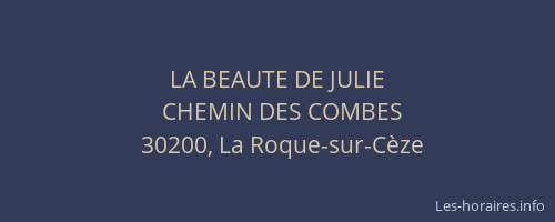 LA BEAUTE DE JULIE