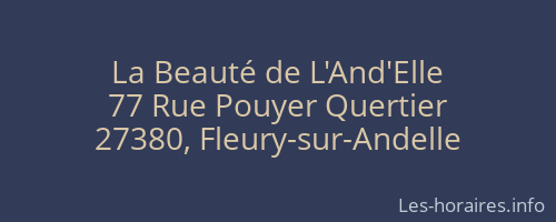 La Beauté de L'And'Elle