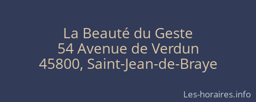 La Beauté du Geste