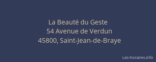 La Beaut&eacute; du Geste