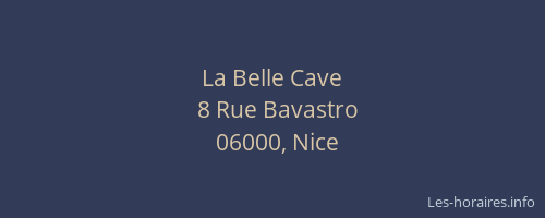La Belle Cave