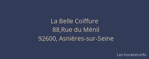 La Belle Coiffure