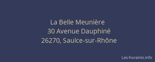 La Belle Meuni&egrave;re