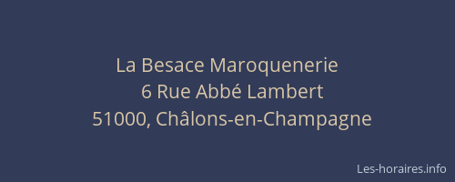 La Besace Maroquenerie