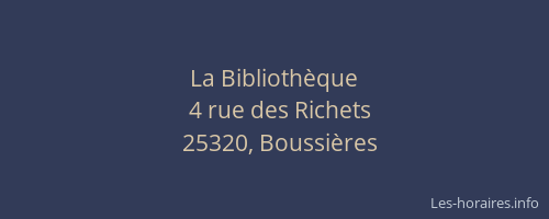 La Biblioth&egrave;que