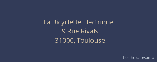 La Bicyclette Eléctrique