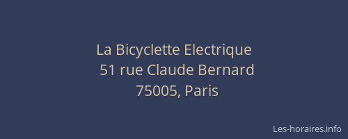 La Bicyclette Electrique