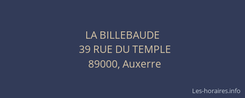 LA BILLEBAUDE