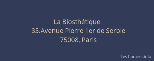 La Biosthétique