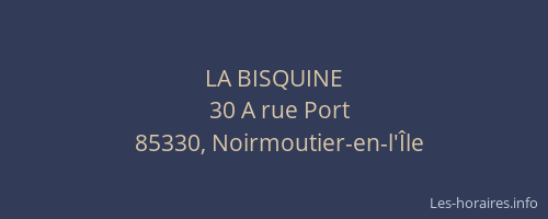 LA BISQUINE