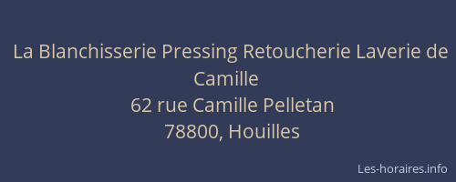 La Blanchisserie Pressing Retoucherie Laverie de Camille