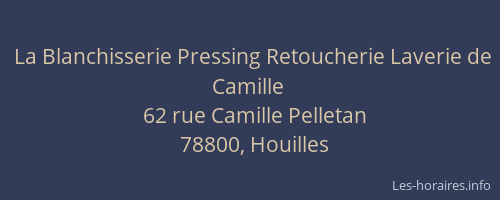 La Blanchisserie Pressing Retoucherie Laverie de Camille