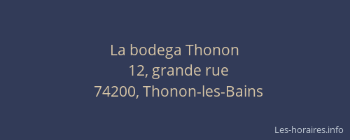 La bodega Thonon