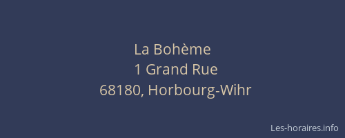 La Boh&egrave;me
