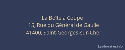 La Bo&icirc;te &agrave; Coupe