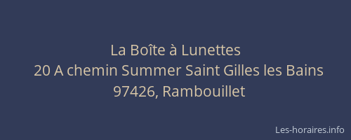 La Bo&icirc;te &agrave; Lunettes