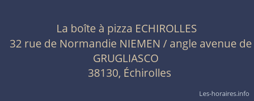 La boîte à pizza ECHIROLLES