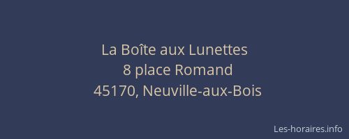 La Bo&icirc;te aux Lunettes