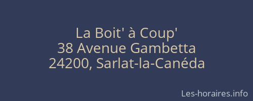 La Boit' à Coup'