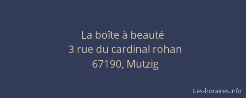 La boîte à beauté