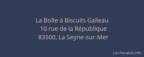 La Boîte à Biscuits Galleau