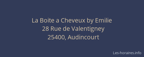 La Boite a Cheveux by Emilie
