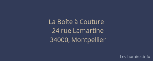La Boîte à Couture