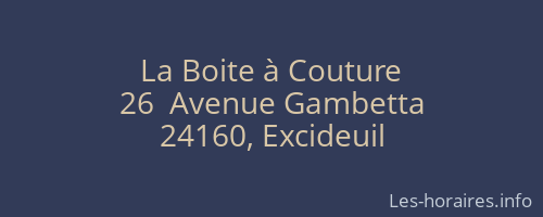 La Boite à Couture
